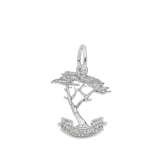 Monterey Cypress Charm in Sterling Silver