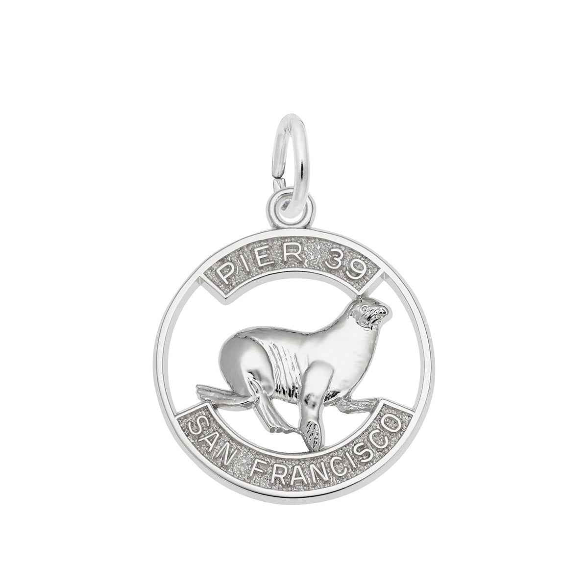 Pier 39 Sea Lion Charm in Sterling Silver