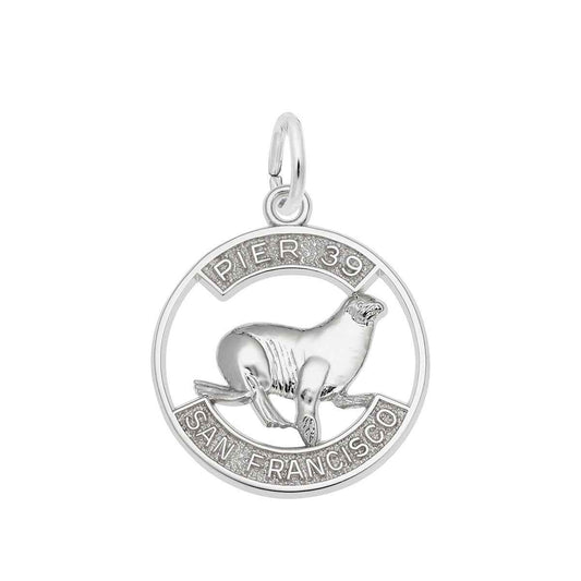 Pier 39 Sea Lion Charm in Sterling Silver