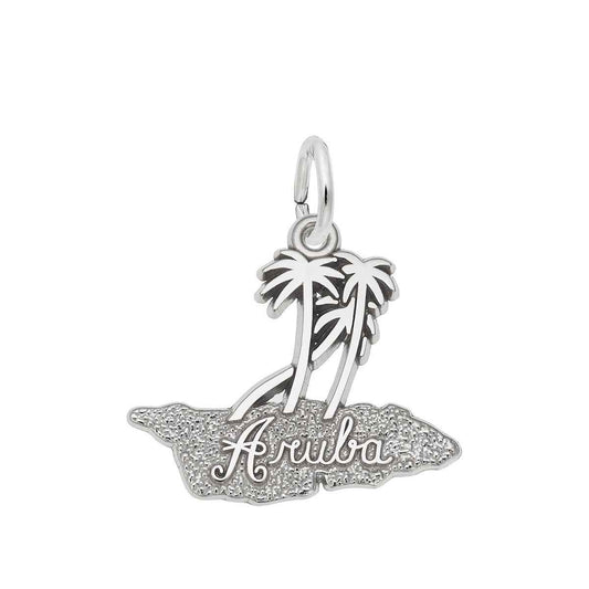 Aruba Palm Tree Charm in Sterling Silver