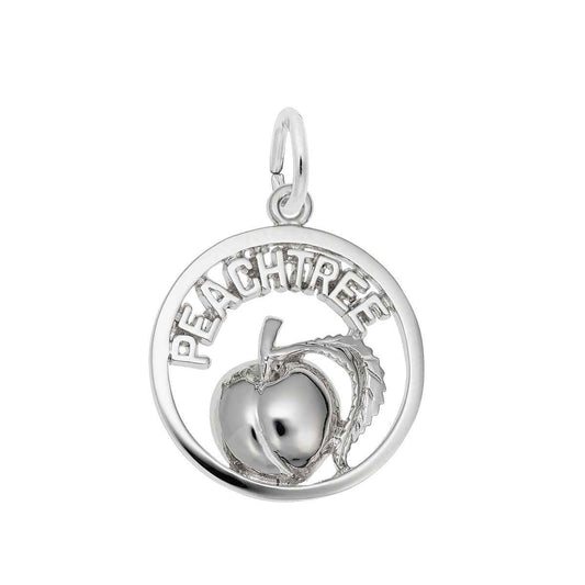 Peachtree Peach Charm in Sterling Silver