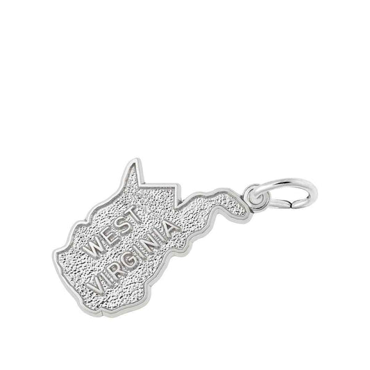 West Virginia Charm in Sterling Silver