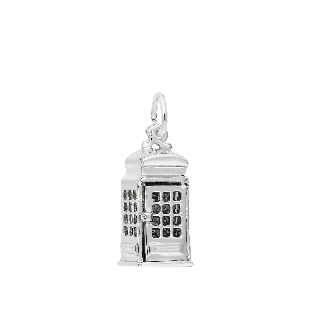 Phone Booth Charm in Sterling Silver