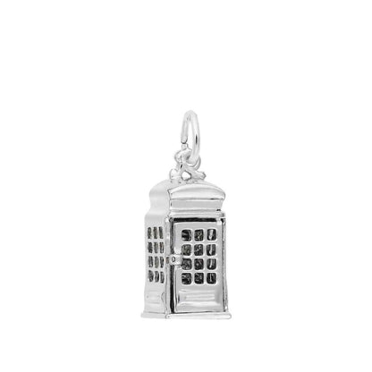 Phone Booth Charm in Sterling Silver