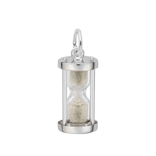 Hourglass Charm in Sterling Silver