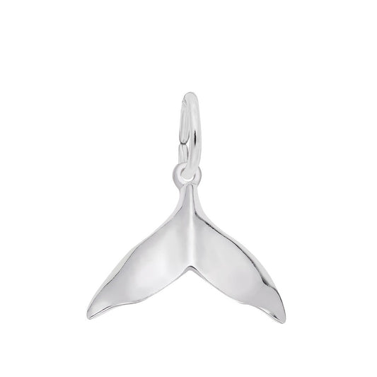 Whale Tail Charm Sterling Silver