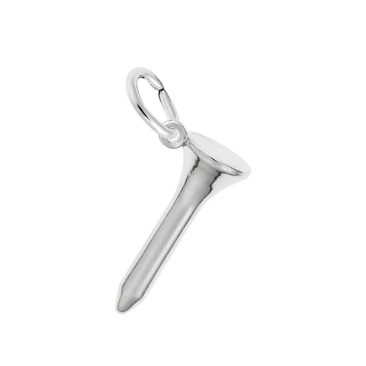 Golf Tee Charm Sterling Silver