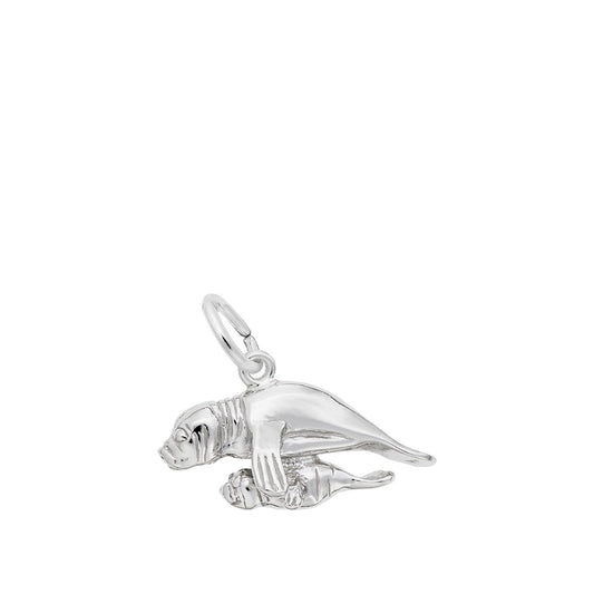Manatee Charm Sterling Silver