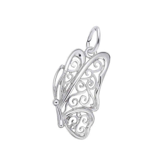 Open Butterfly Charm in Sterling Silver