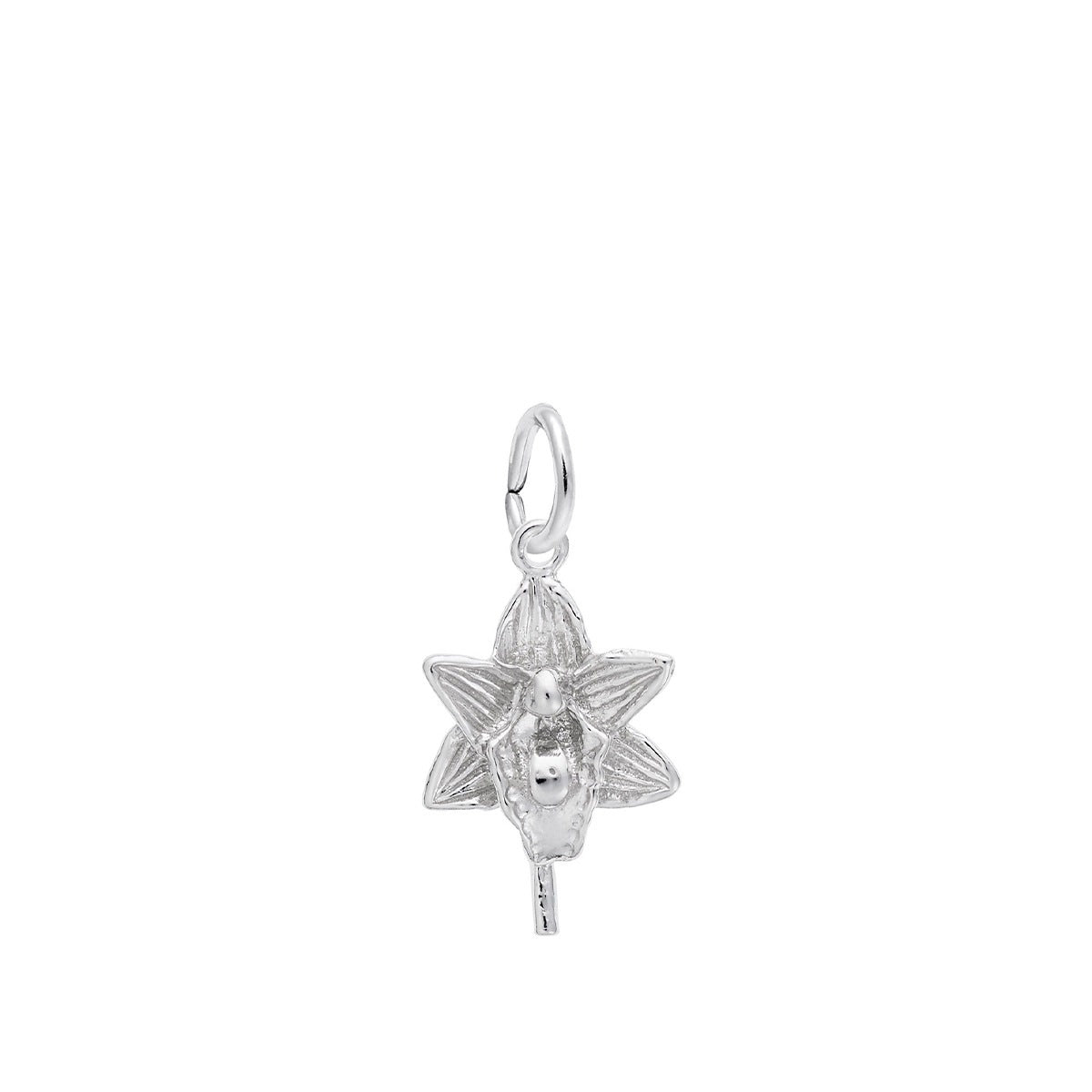 Orchid Charm Sterling Silver