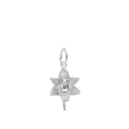 Orchid Charm Sterling Silver