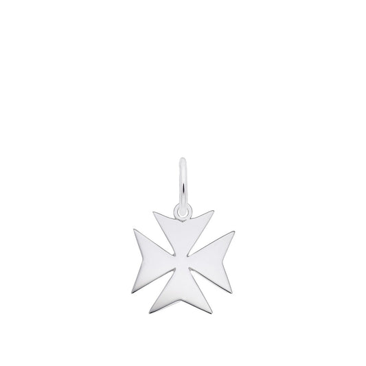 Maltese Cross Charm Sterling Silver