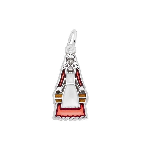 Maids A Milking Charm in Sterling Silver
