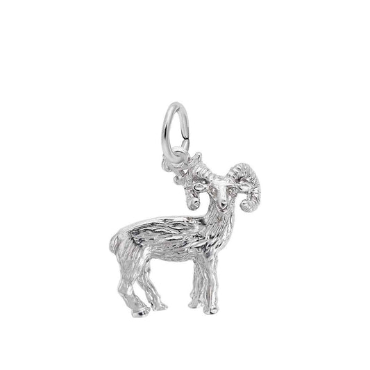 Big Horn Sheep Charm in Sterling Silver