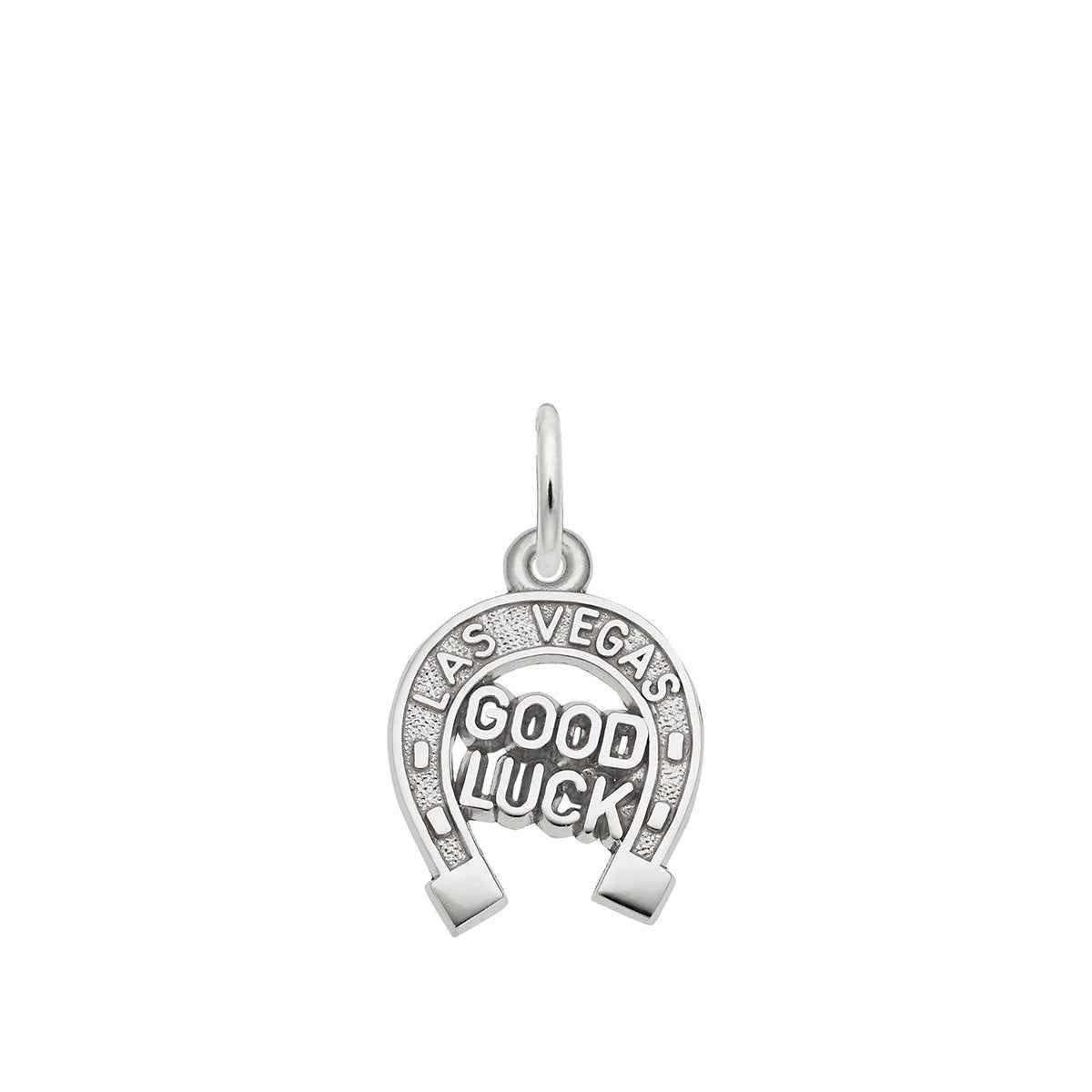 Las Vegas Horseshoe Charm in Sterling Silver