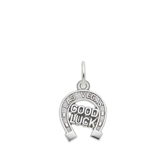 Las Vegas Horseshoe Charm in Sterling Silver