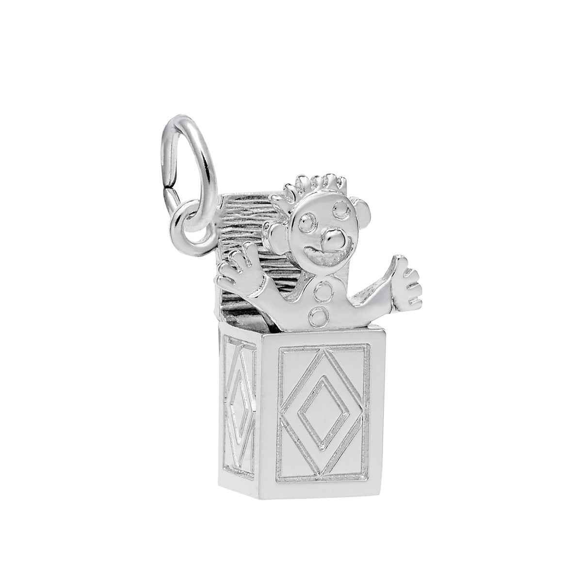 Jack In The Box Charm in Sterling Silver