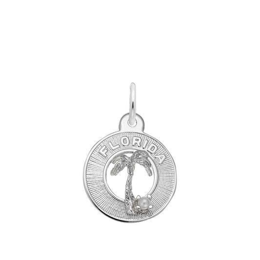 Florida Pearl Charm in Sterling Silver