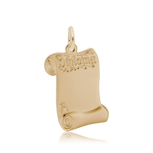 Diploma Charm in 14K Yellow Gold