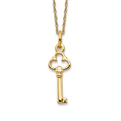Key Pendant in 10K Yellow Gold