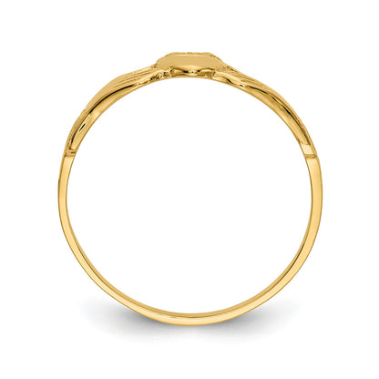 Claddagh Ring in 10K Yellow Gold front view