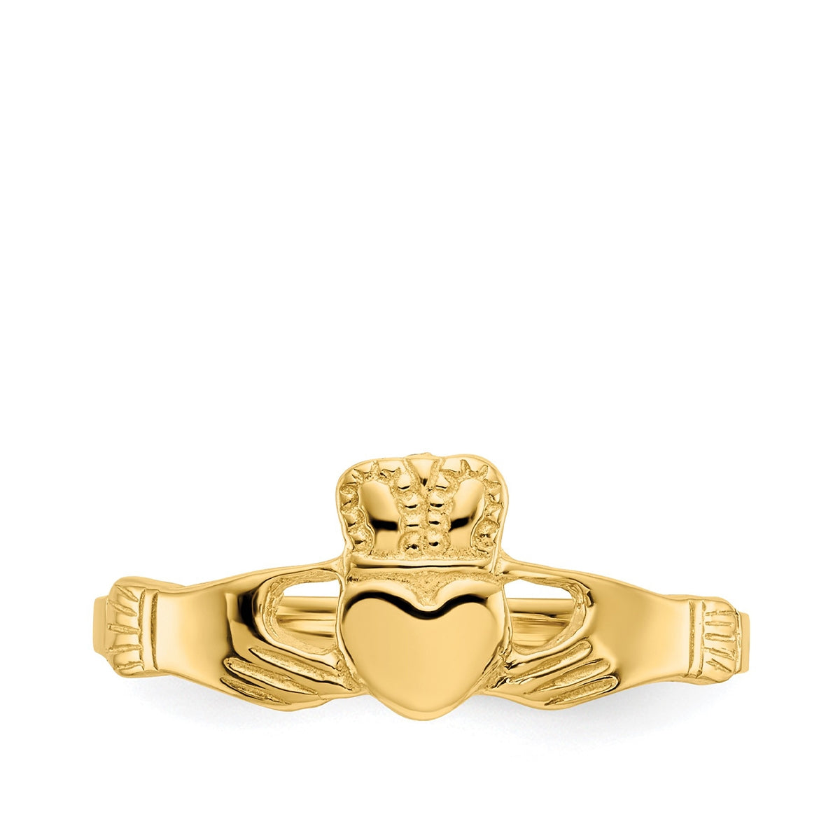 Claddagh Ring in 10K Yellow Gold side profile