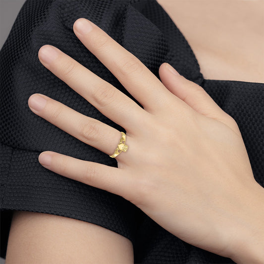 Claddagh Ring in 10K Yellow Gold full view