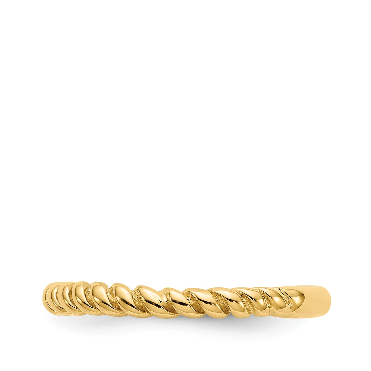 Twisted Stackable Ring in 10K Yellow Gold close-up detail