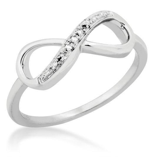 .012 ct. tw. Diamond Infinity Ring in Sterling Silver