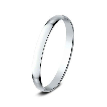 Benchmark Ladies' 1.2mm Dome Classic Fit Polished Wedding Ring in 14K White Gold