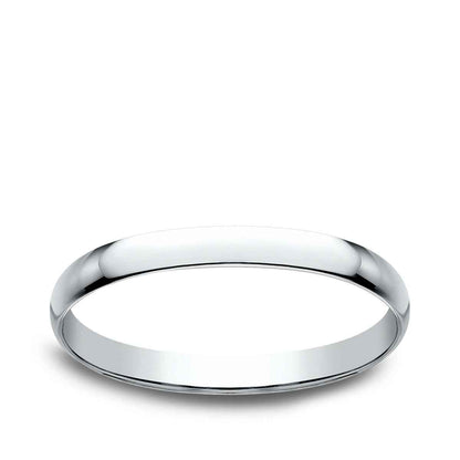 Benchmark Ladies' 1.2mm Dome Classic Fit Polished Wedding Ring in 14K White Gold