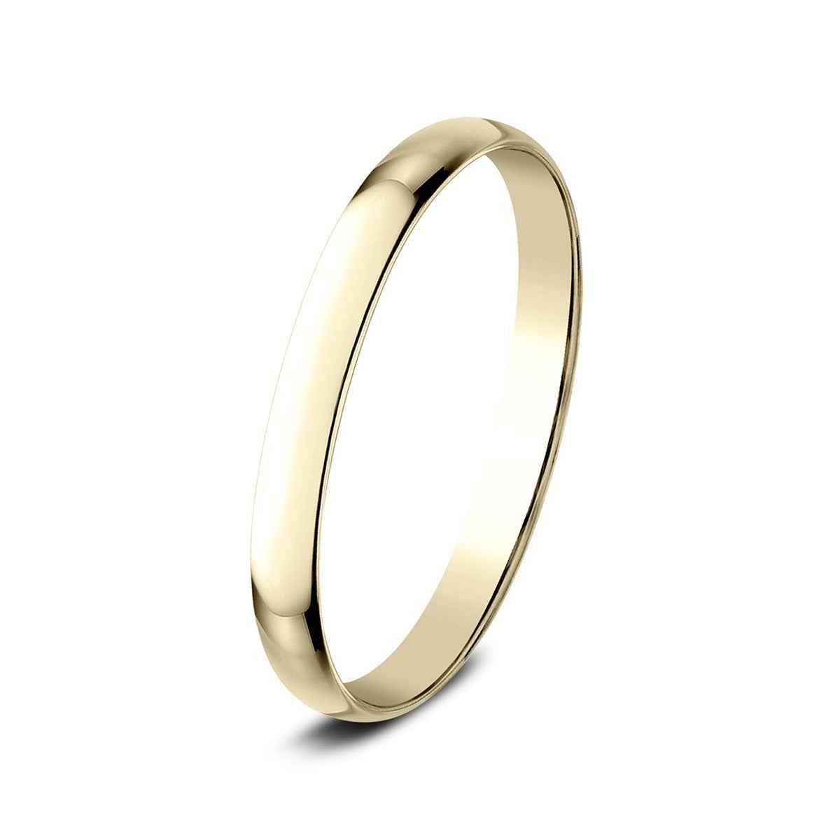 Benchmark Ladies' 1.2mm Dome Classic Fit Polished Wedding Ring in 14K Yellow Gold
