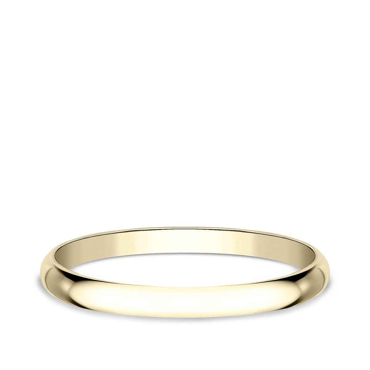 Benchmark Ladies' 1.2mm Dome Classic Fit Polished Wedding Ring in 14K Yellow Gold