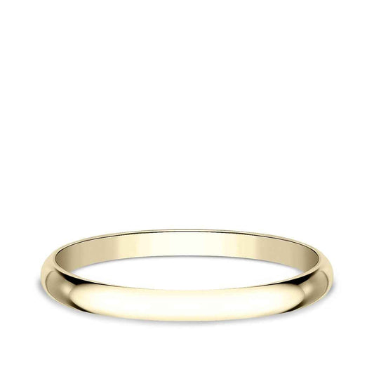 Benchmark Ladies' 1.2mm Dome Classic Fit Polished Wedding Ring in 14K Yellow Gold