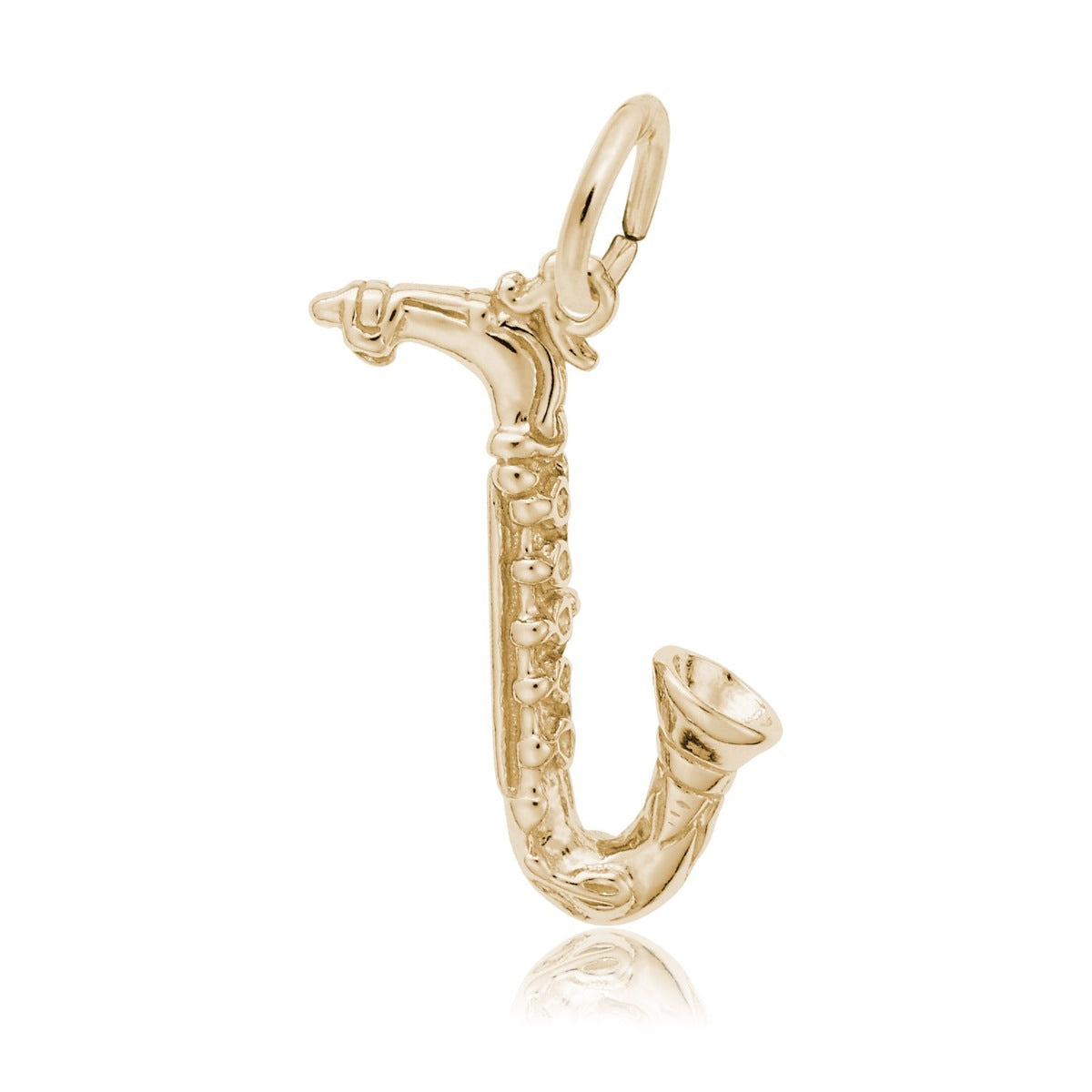 Saxophone Charm in 14K Yellow Gold