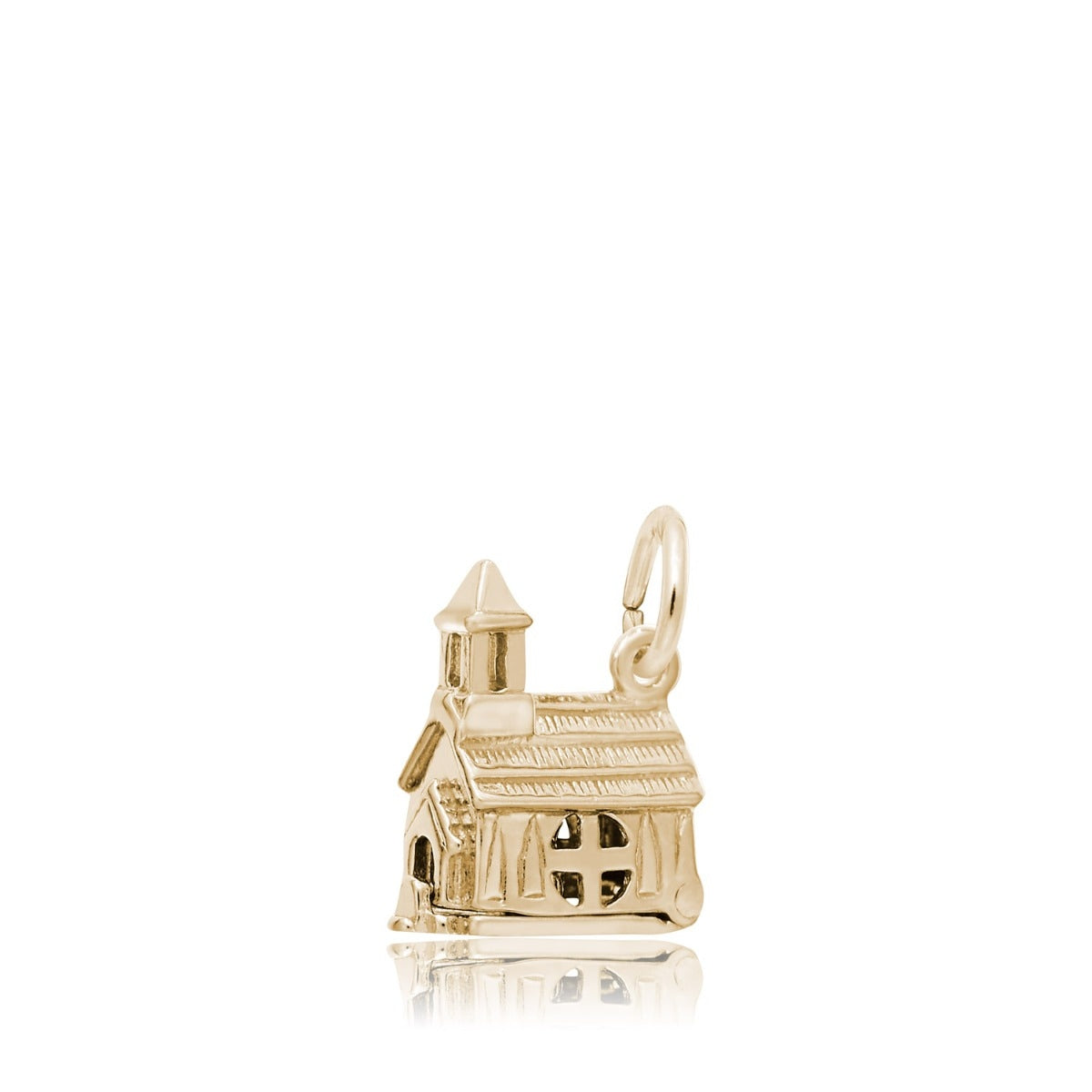 Opening Church Charm in 14K Yellow Gold