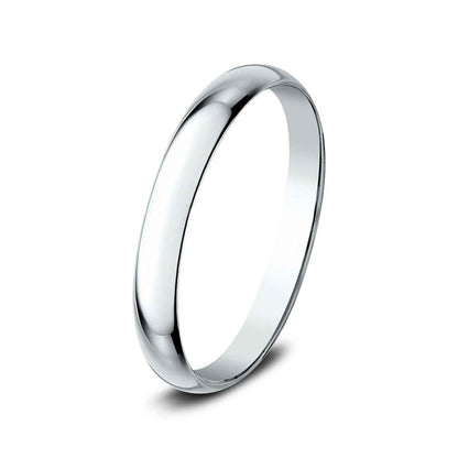 Benchmark Ladies' 2mm Dome Classic Fit Polished Wedding Ring in 10K White Gold