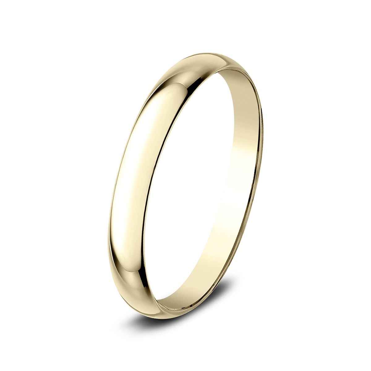 Benchmark Ladies' 2mm Dome Classic Fit Polished Wedding Ring in 10K Yellow Gold