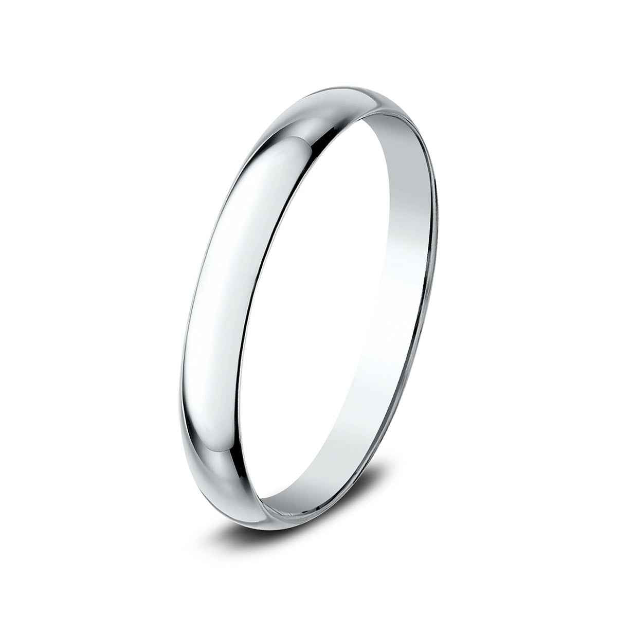 Benchmark Ladies' 2mm Dome Classic Fit Polished Wedding Ring in 14K White Gold