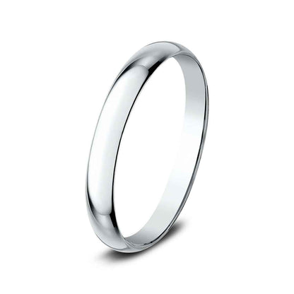 Benchmark Ladies' 2mm Dome Classic Fit Polished Wedding Ring in 14K White Gold