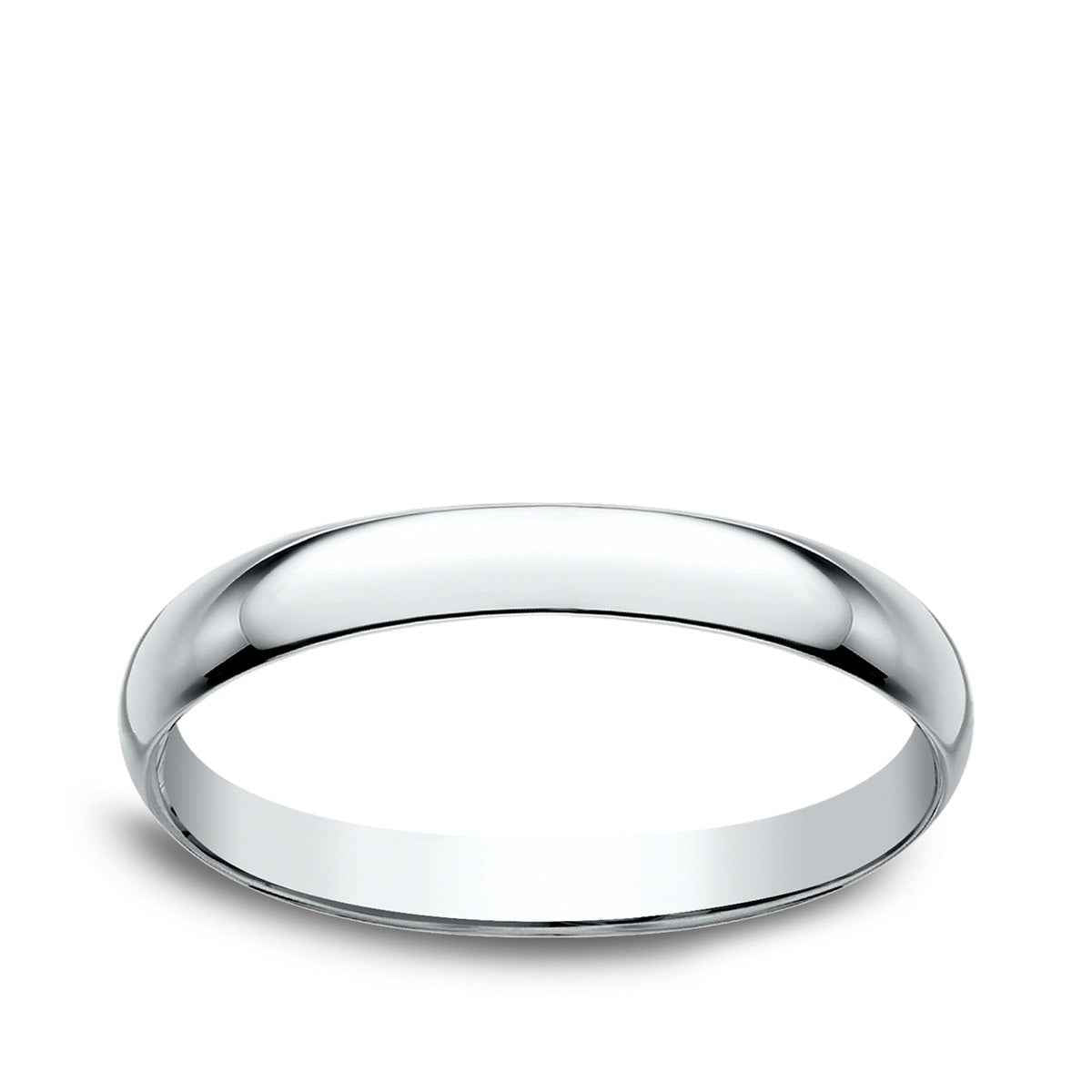 Benchmark Ladies' 2mm Dome Classic Fit Polished Wedding Ring in 14K White Gold