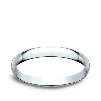 Benchmark Ladies' 2mm Dome Classic Fit Polished Wedding Ring in 14K White Gold