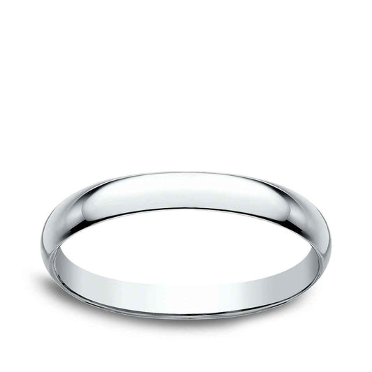 Benchmark Ladies' 2mm Dome Classic Fit Polished Wedding Ring in 14K White Gold