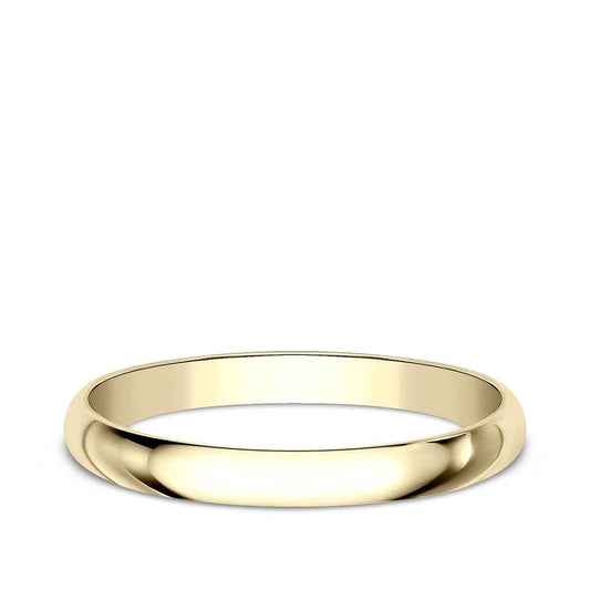 Benchmark Ladies' 2mm Dome Classic Fit Polished Wedding Ring in 14K Yellow Gold