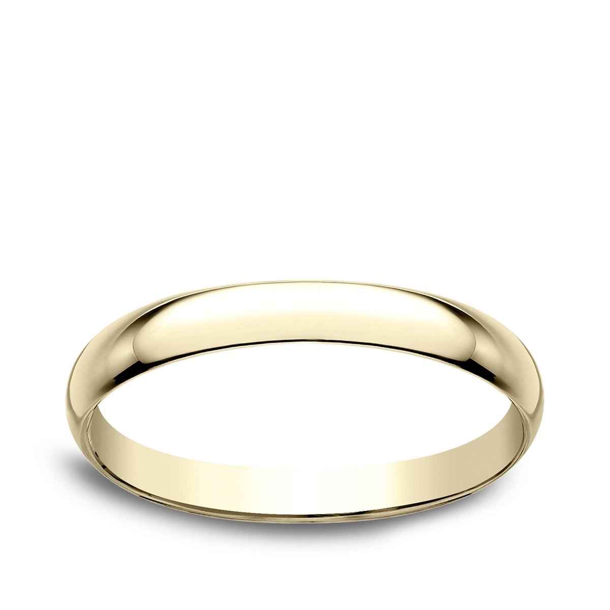 Benchmark Ladies' 2mm Dome Classic Fit Polished Wedding Ring in 14K Yellow Gold