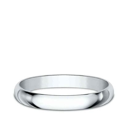 Benchmark Ladies' 2.5mm Dome Classic Fit Polished Wedding Ring in 14K White Gold