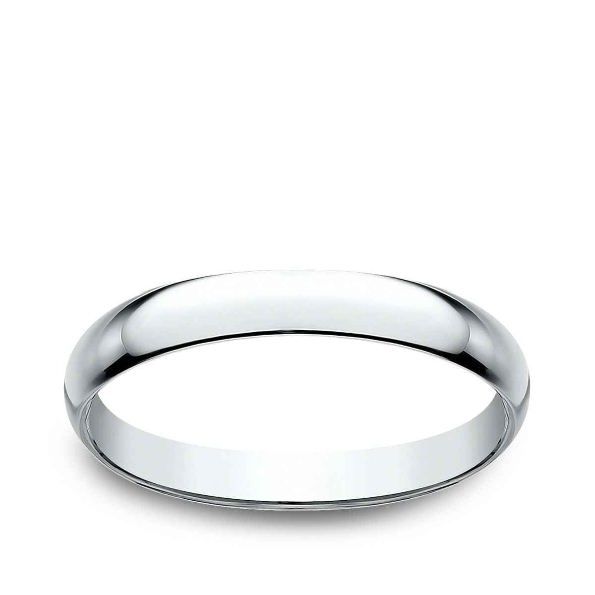 Benchmark Ladies' 2.5mm Dome Classic Fit Polished Wedding Ring in 14K White Gold