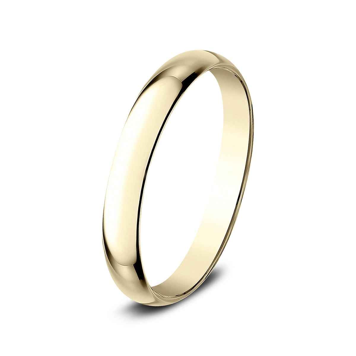 Benchmark Ladies' 2.5mm Dome Classic Fit Polished Wedding Ring in 14K Yellow Gold