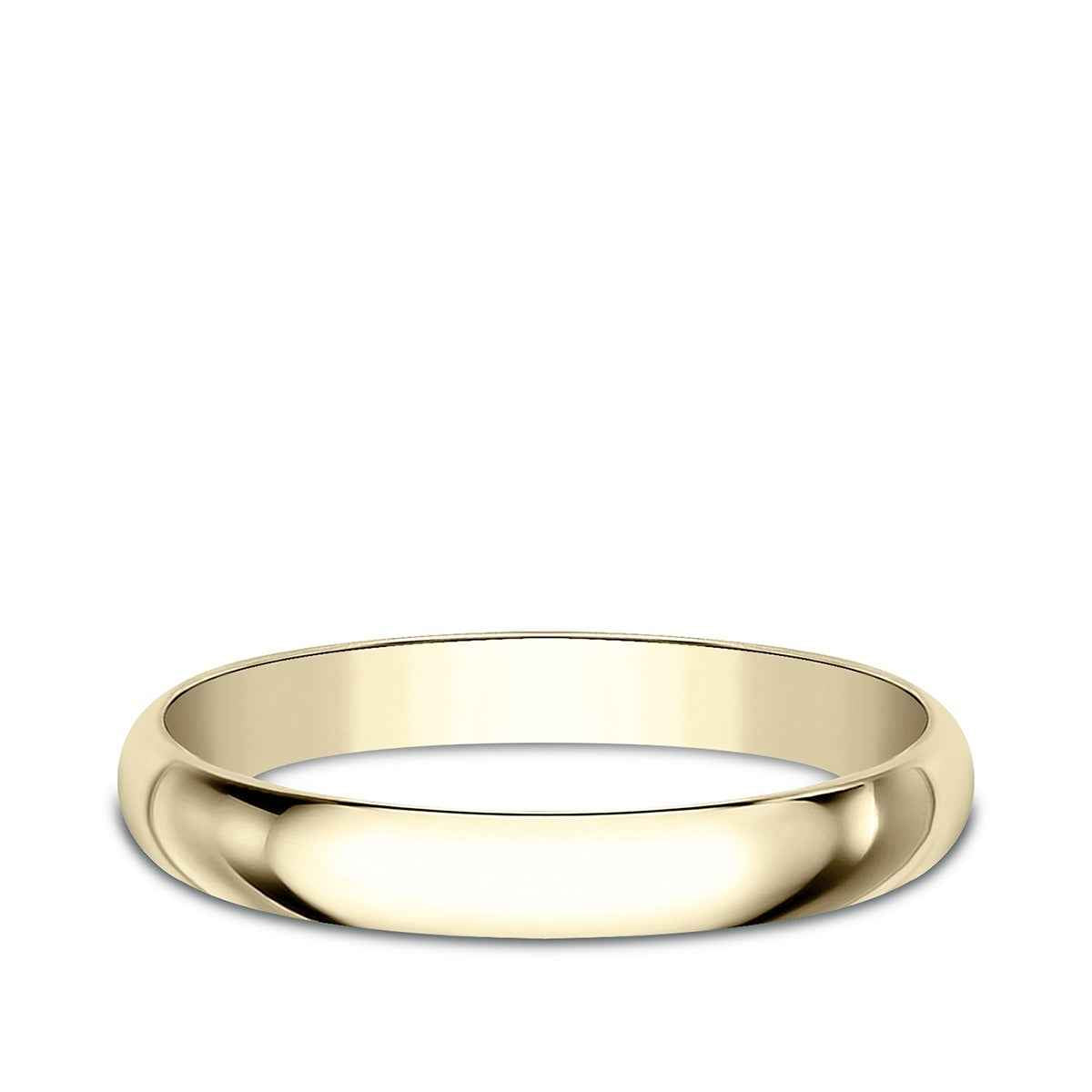Benchmark Ladies' 2.5mm Dome Classic Fit Polished Wedding Ring in 14K Yellow Gold