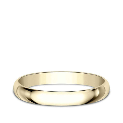Benchmark Ladies' 2.5mm Dome Classic Fit Polished Wedding Ring in 14K Yellow Gold